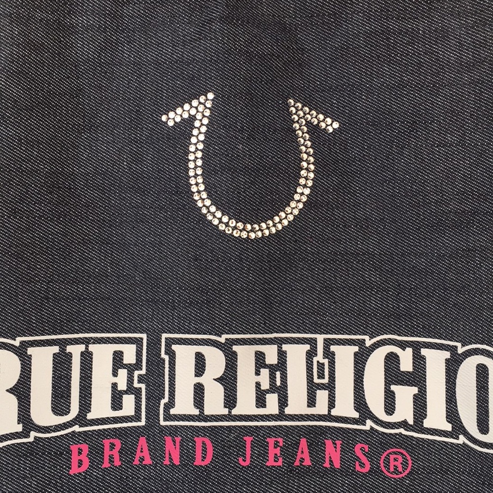 True Religion Denim Crystal Tote BNWT - Picture 3 of 7